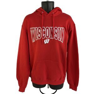 New Mens Champion Wisconsin Badgers Hoodie Sweatshirt Sz M NWT $80 Pullover